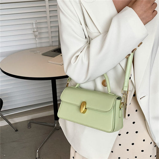 flowersverse Back to school Spring Short Handle Small Tote Women Handbags Brand Designer Solid Color Lock Flap Ladies Shoulder Crossbody Bags