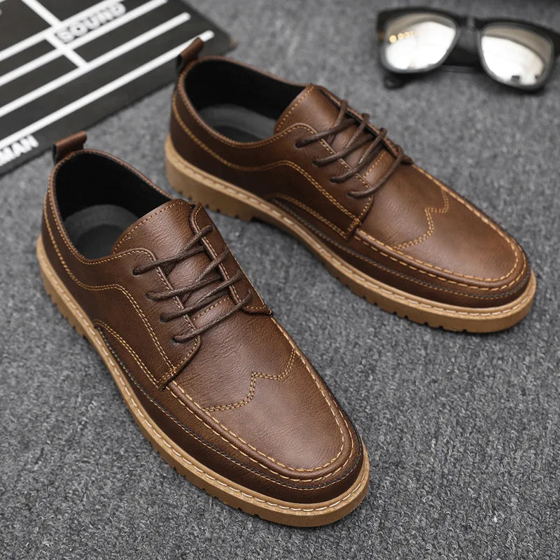 flowersverse-Spring New Bullock Men Classic Business Formal Shoes Men Oxford Shoes Men Dress Shoes Business Formal Shoes Man