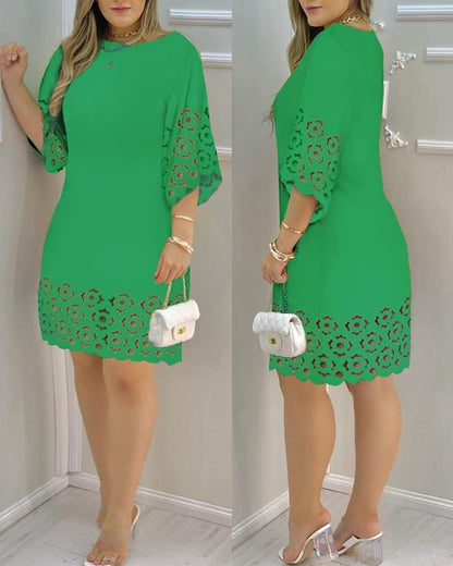 flowersverse Women's Dresses  Spring Fashion Peacock Print Casual Round Neck Long Sleeve Daily Mini Loose Dress