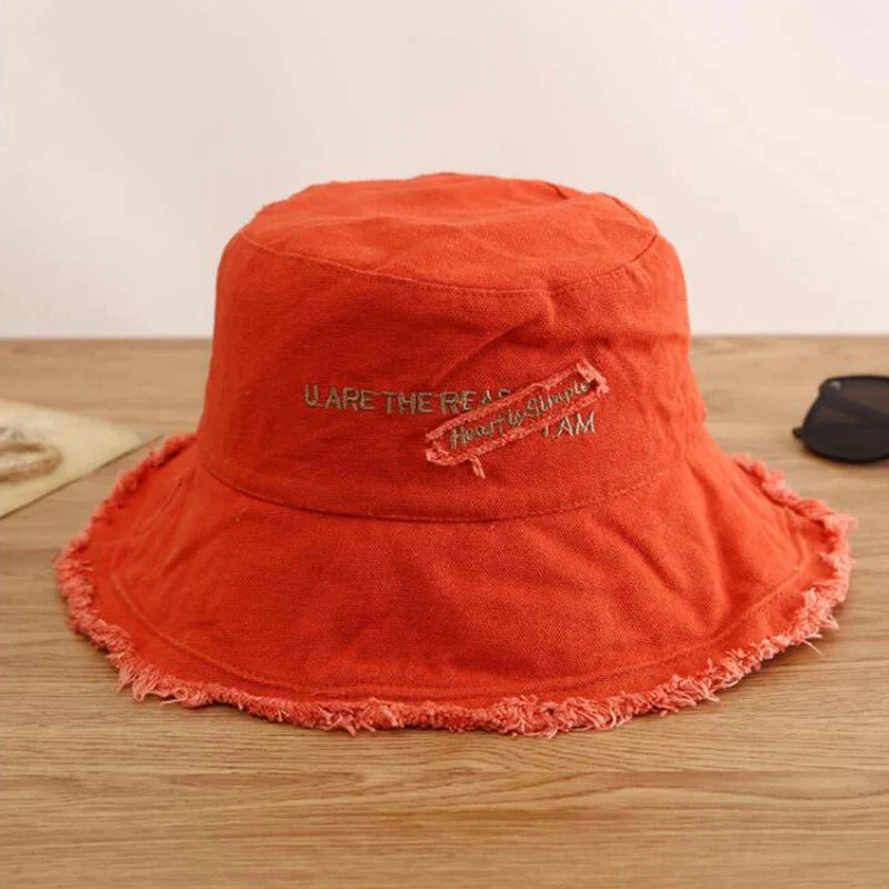 flowersverse-Women's Bucket Hat Panama Fashion Sun Visor Breathable Fisherman Protection Hat Ponytail Cap Summer Hats Beach Sun Hats