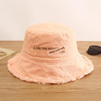 flowersverse-Women's Bucket Hat Panama Fashion Sun Visor Breathable Fisherman Protection Hat Ponytail Cap Summer Hats Beach Sun Hats