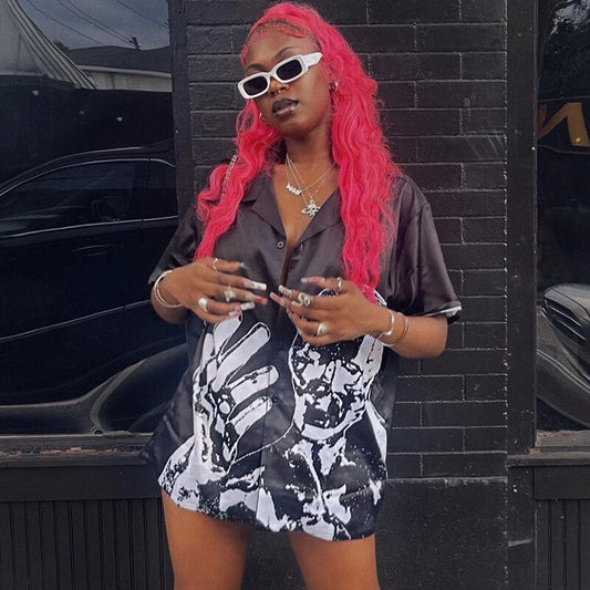 flowersverse Black Long Top T Shirt Y2K Streetswear Fall Clothing Women Graphic Tops Fashion Blouse Sweatshirt Trending Product