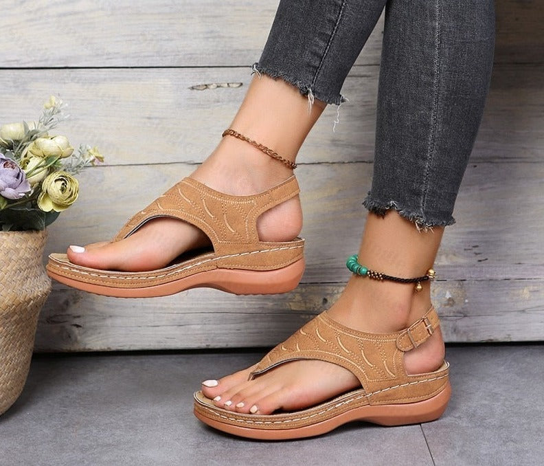 Back to school outfit flowersverse  flowersverse Summer Oxford Women Sandals Flats Slippers Pu Leather Flip Flops Belt Buckle Female Shoes  New Rome Fashion Women Slides