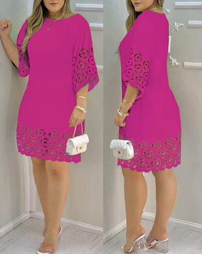 flowersverse Women's Dresses  Spring Fashion Peacock Print Casual Round Neck Long Sleeve Daily Mini Loose Dress