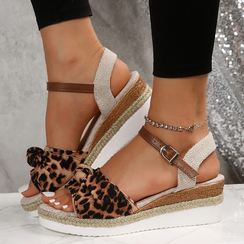 flowersverse Women's Espadrilles Platform Sandals Casual Ankle Strap Wedge Sandles for Women Summer  Thick Sole Gladiator Sandalias Mujer