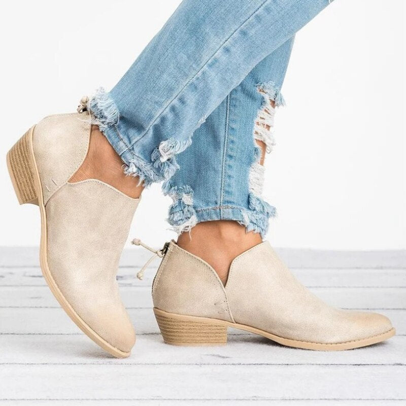 flowersverse Winter Boots Women Fashion Warm Women Wedge Heels Ankle Boots Plus Size Casual Shoes Zip Women's Chelsea Boots Botas Mujer