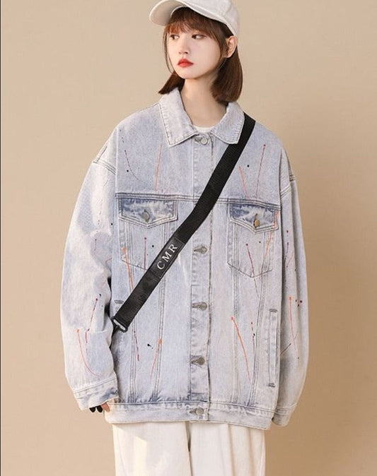 flowersverse Basic Jackets Women Cool Streetwear Spring All-Match College Teen Loose BF Stylish Young Ladies Fashion Hot Sale Casual Ulzzang