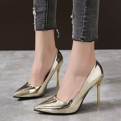 flowersverse Women Pumps High Heels Silver   High Heels Shoes for Women Stilettos Fashion Luxury Wedding Party Shoes Big Size