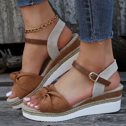 flowersverse Women's Espadrilles Platform Sandals Casual Ankle Strap Wedge Sandles for Women Summer  Thick Sole Gladiator Sandalias Mujer
