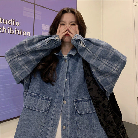 flowersverse Basic Jackets Women College Young Ladies Korean Style Loose Patchwork Spring Simple Students New Arrival Fashion Casual Popular