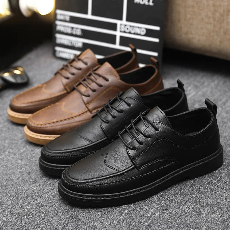 flowersverse-Spring New Bullock Men Classic Business Formal Shoes Men Oxford Shoes Men Dress Shoes Business Formal Shoes Man