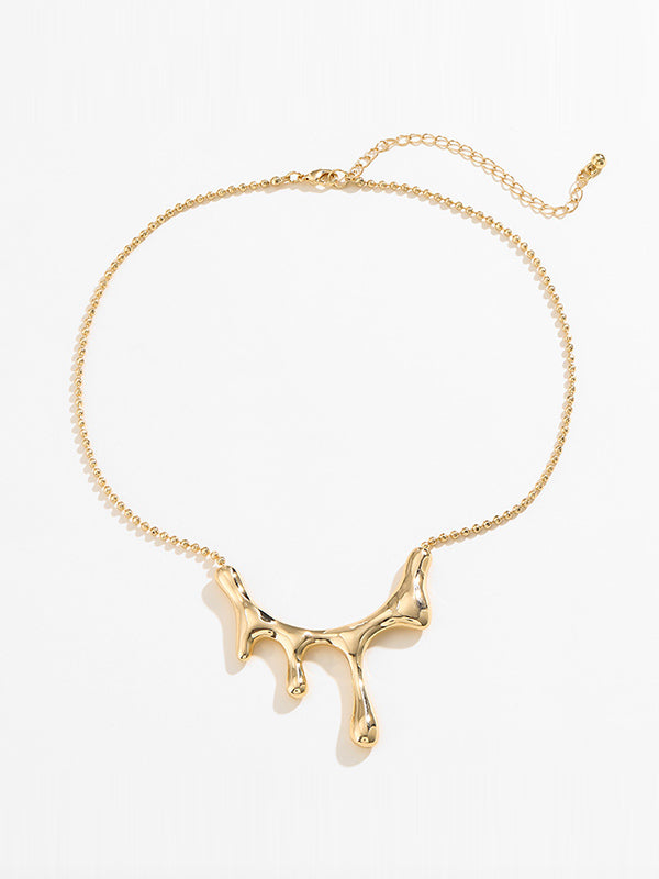 flowersverse Geometric Metallic Necklaces Accessories