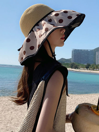 flowersverse Original Sun Protection Polka-Dot Fisherman Hat