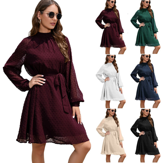 flowersverse Guest Formal Long Sleeve Elegant Swiss Dresses