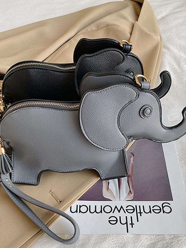 flowersverse PU Elephant Shape Shoulder Bag Handbag