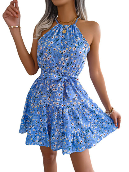 flowersverse Women's Ruffled Large Swing Floral Beach Dresses