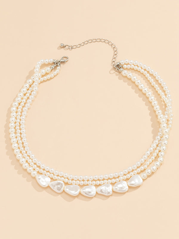 flowersverse Original Vintage Multi-Layered Pearl Necklace