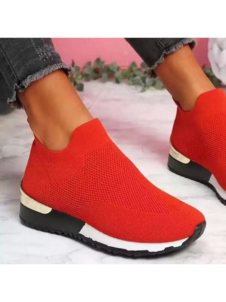 flowersverse Slip-On Flat Knitted Flats