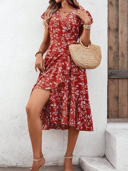 flowersverse Afternoon Getaway Floral Midi Dress