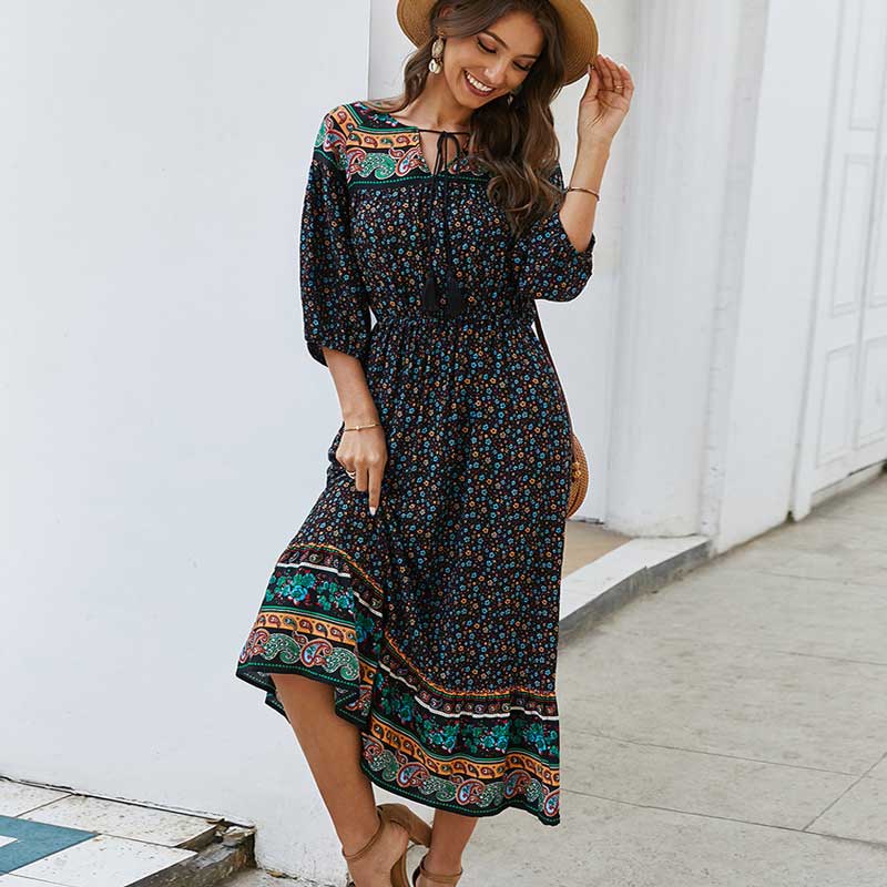 flowersverse Bohemian floral dress