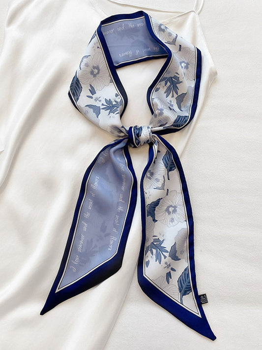 flowersverse Original Floral Printed Hair Band&Silk Scarf