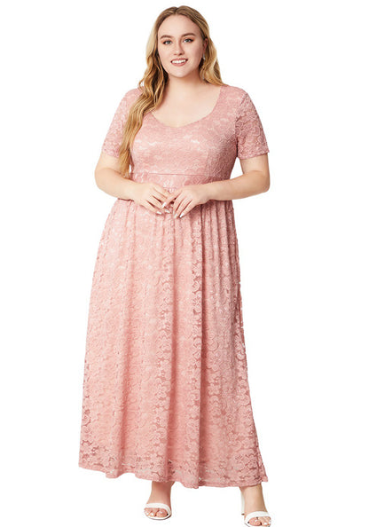 flowersverse Plus Size Ladies'lace Dress