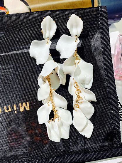 flowersverse Stylish Tasseled Acrylic Earrings Accessories