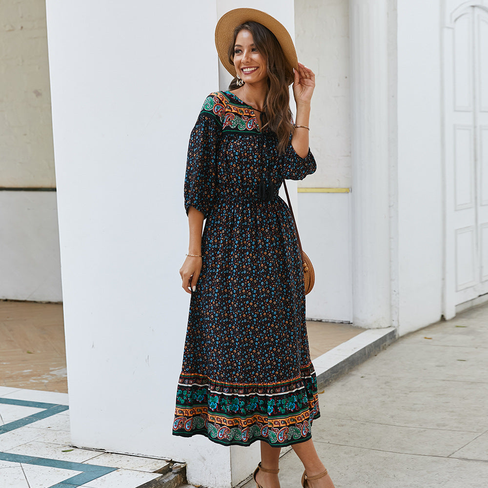 flowersverse Bohemian floral dress