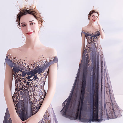 flowersverse Formal Party dress women's annual meeting birthday catwalk performance chorus evening dress