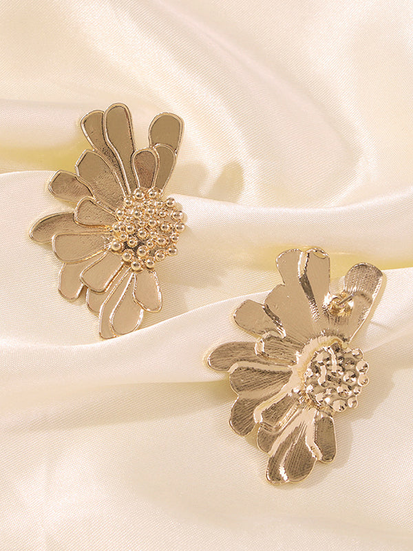 flowersverse Vintage Alloy Flower Earrings