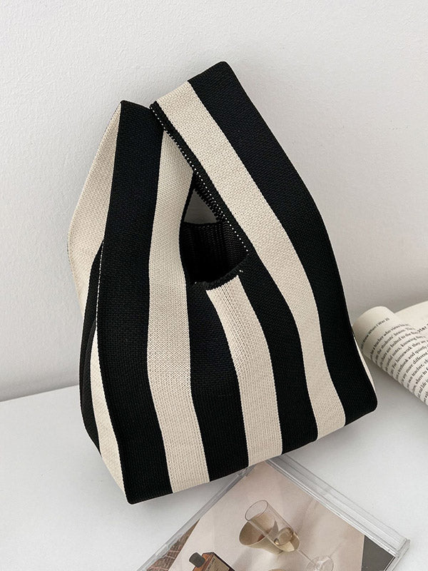 flowersverse Original Creation Contrast Color Striped Bags Accessories