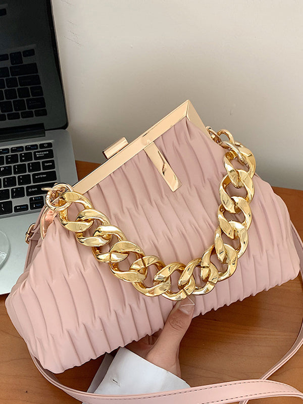 flowersverse Stylish Chains PU Bags Accessories