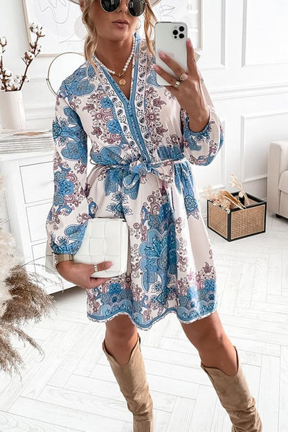 flowersverse Catch The Wind Floral Belted Dress