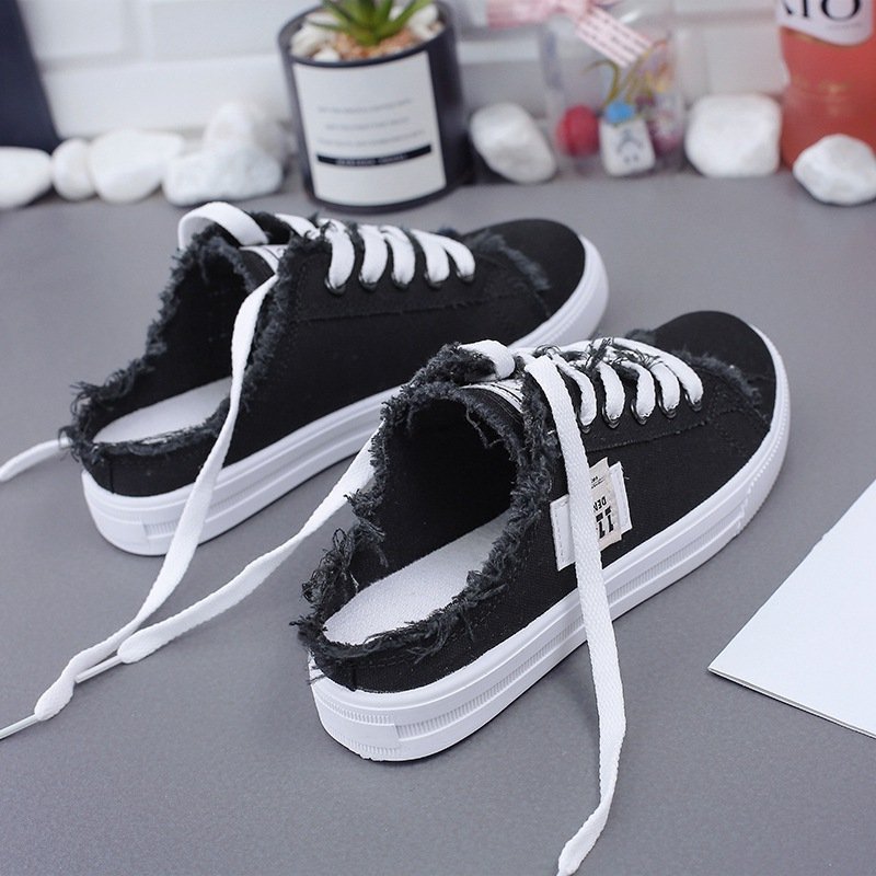 flowersverse Canvas Lace-Up Daily Summer Sneakers