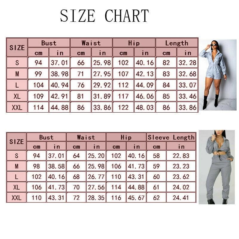 flowersverse Women Tracksuit Zip Reflective Light Jackets&Shorts Two Pieces Set Or Jumpsuit Clubwear Festival Clothes Plus Size