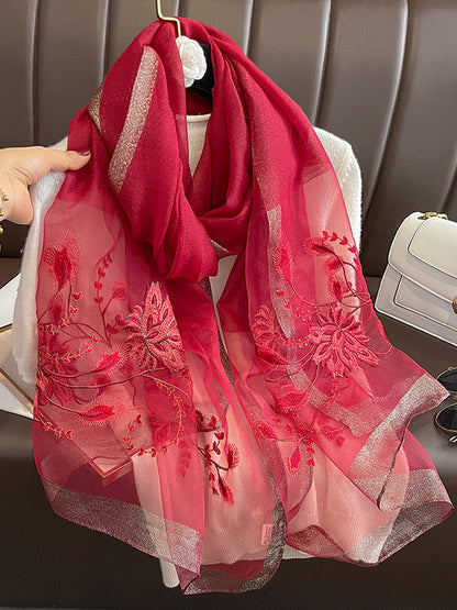 flowersverse Embroidered Leisure Fashion Shawl&Scarf