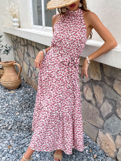 flowersverse KOBI MIDI DRESS - PINK FLORAL