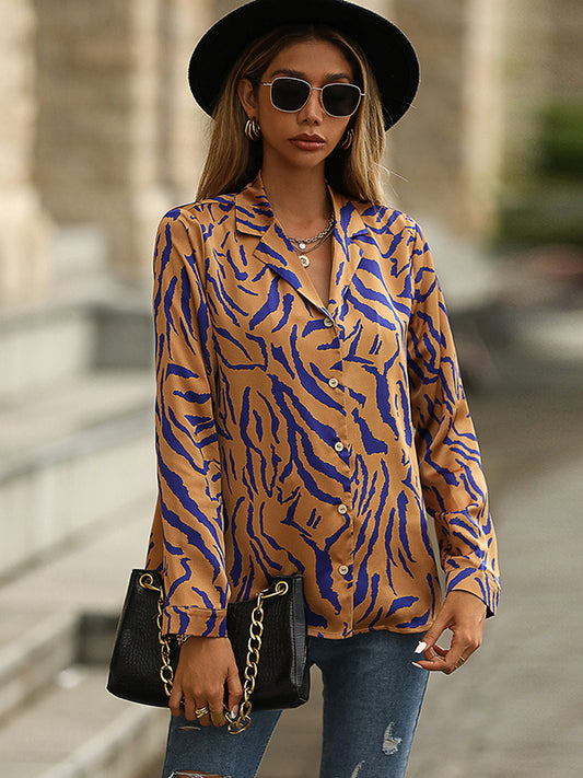 flowersverse Casual Loose Floral Polo Shirt Top