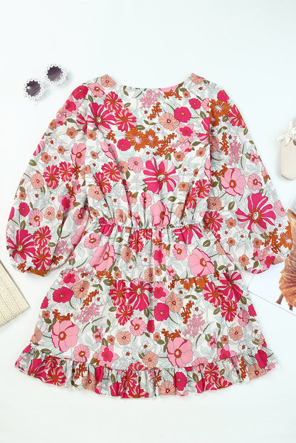 flowersverse Reservations Floral Mini Dress