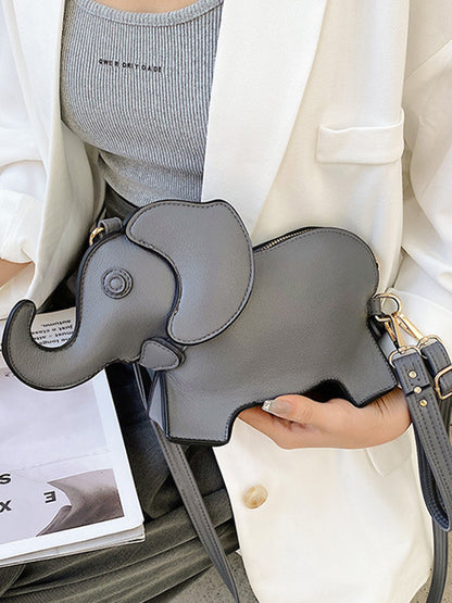 flowersverse PU Elephant Shape Shoulder Bag Handbag