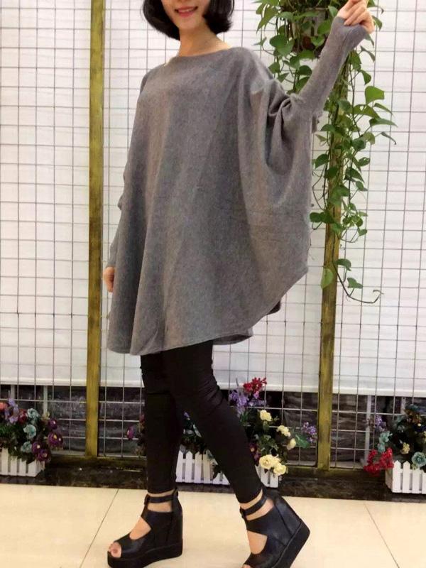 flowersverse Loose Big Batwing Sweater