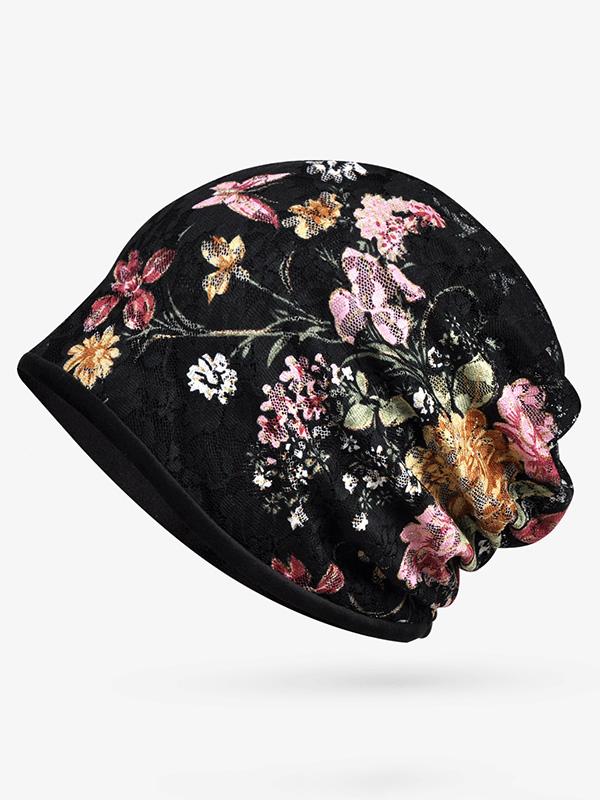 flowersverse Lace-paneled Floral All seasons Hood