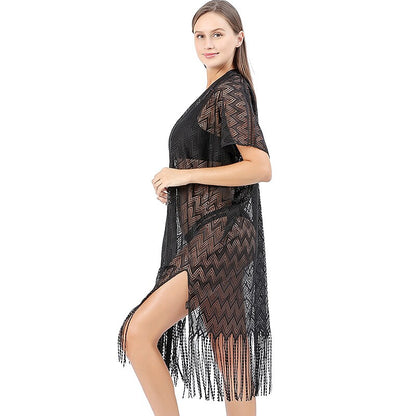 flowersverse Women's Wrap Cover ups Elegant Sleeveless Lace Wedding Wraps With Lace For Party / Evening All Seasons / Tassel