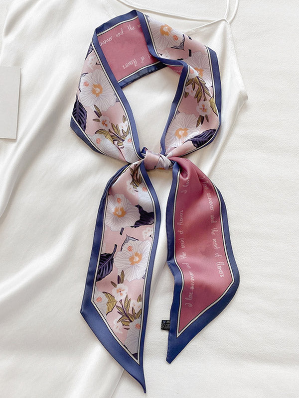 flowersverse Original Floral Printed Hair Band&Silk Scarf