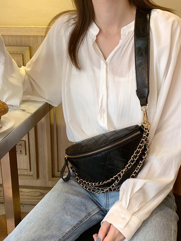 flowersverse Cool Chic Chains Zipper Sling Bag