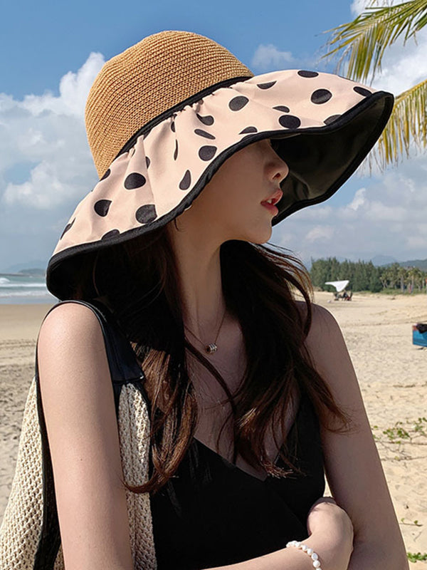 flowersverse Original Sun Protection Polka-Dot Fisherman Hat