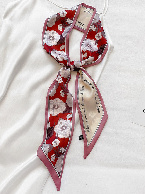 flowersverse Original Floral Printed Hair Band&Silk Scarf