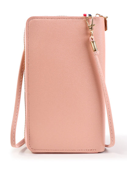 flowersverse Simple Solid Color PU Sling Bag Shoulder Bag