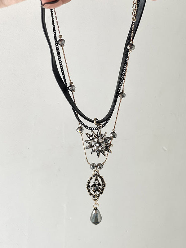 flowersverse Vacation Retro Tasseled Necklace Collar Chain