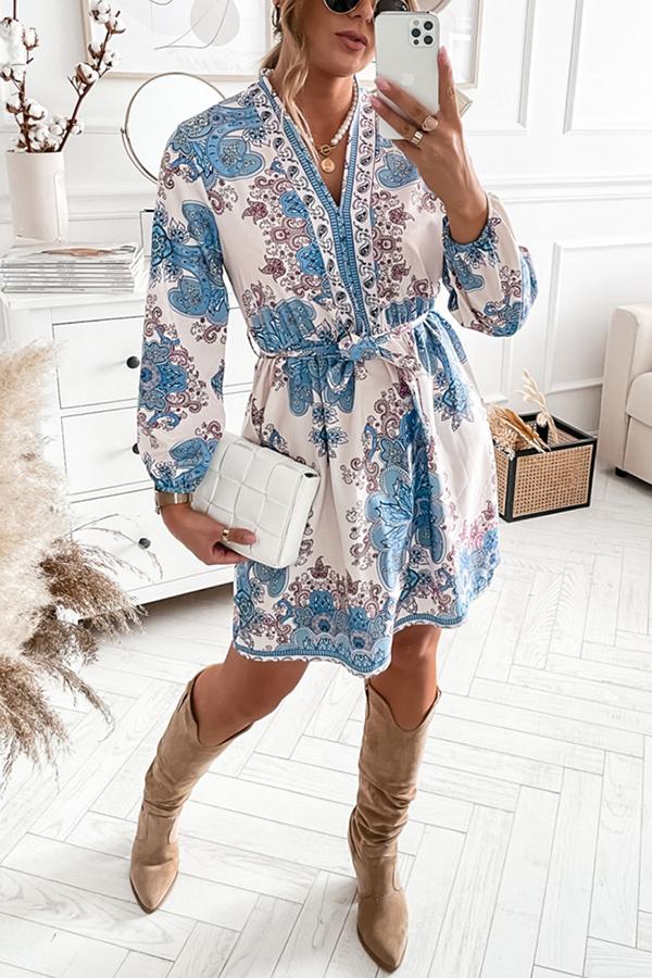 flowersverse Catch The Wind Floral Belted Dress